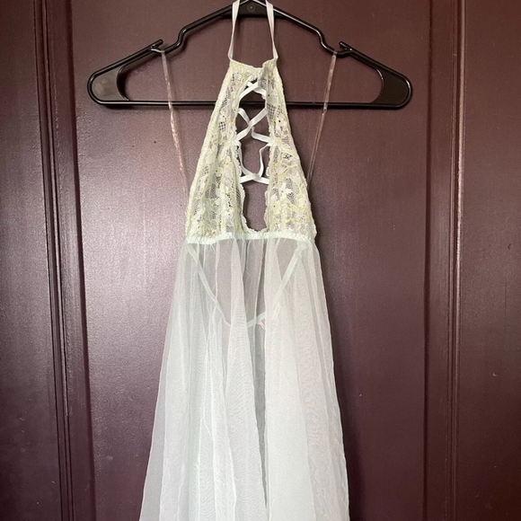 Victoria’s Secret Mesh Babydoll Mint Dress - Picture 2 of 11